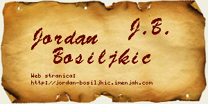Jordan Bosiljkić vizit kartica